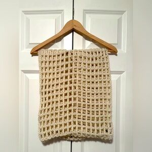 Chunky Knit Cream Scarf